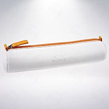 法國 RHODIA Rhodiarama Pencil Case 義大利人造皮筆袋: 粉雪色/Snow White