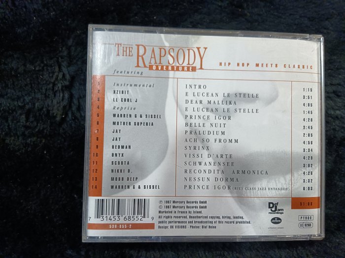 The Rapsody Overture 嘻哈和古典音樂混音的概念專輯- 1997年版保存佳