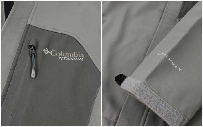 美國百分百【全新真品】Columbia 外套 哥倫比亞 夾克 軟殼 灰 發熱 防水防污 titanium 男 B946