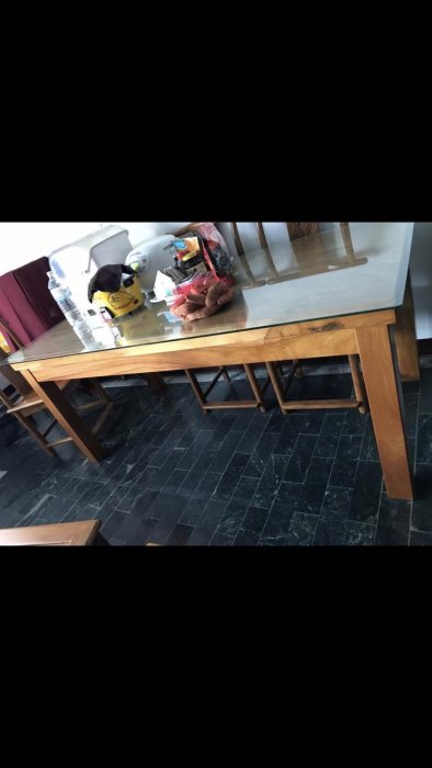 台灣肖楠原木方型餐桌椅