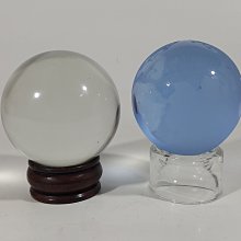 [銀九藝] 直徑~7.3公分 奧地利水晶地球儀 +直徑~ 7.9公分 透明水晶球 含座 2件一標