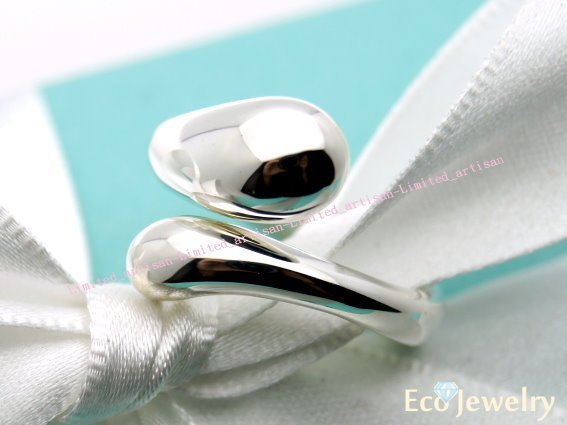 《Eco-jewelry》【Tiffany&Co】稀有款 雙淚滴戒指 純銀925戒指-二種尺寸~專櫃真品 已送洗