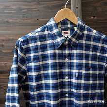 CA 美國品牌 LEVI'S 格紋 純棉 長袖牛津襯衫 S號 一元標無底價P477