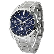 SEIKO ASTRON SBXC065 精工錶 43mm GPS 三眼計時 藍色面盤 鈦金屬 男錶女錶