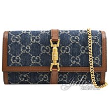 【茱麗葉精品】全新精品 GUCCI 專櫃商品 652681 Jackie 1961 緹花帆布拼接WOC鍊包.藍/咖 預購