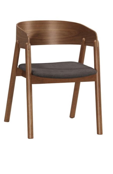 【風禾家具】QM-641-7@RKS布餐椅【台中市區免運送到家】休閒椅 造型椅 書椅 胡桃色 棉布+實木 傢俱