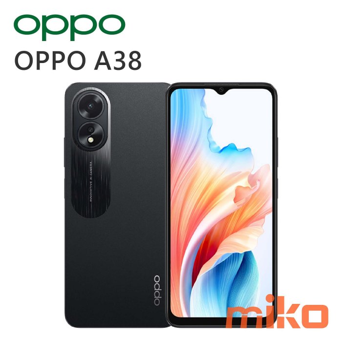 OPPO A38 6.56吋 4G/128G 雙卡雙待  黑空機報價$3590【嘉義MIKO米可手機館】