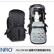 ☆閃新☆免運費~BENRO 百諾 Falcon 800 獵鷹砲管 鏡頭系列 後背 雙肩 相機包 攝影包 黑 (公司貨)