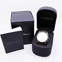 【台中青蘋果】Emporio Armani AR6076 文雅時尚三眼手錶 軍綠色 42mm #13817