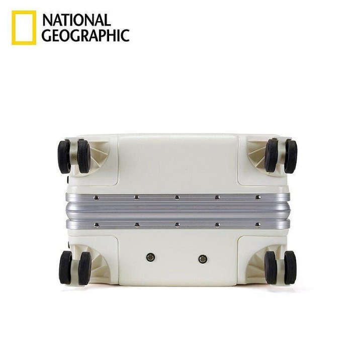 【熱賣精選】國家地理National Geographic行李箱男學生鋁框拉桿箱女20英寸登機密碼箱旅行箱子 白黃色20