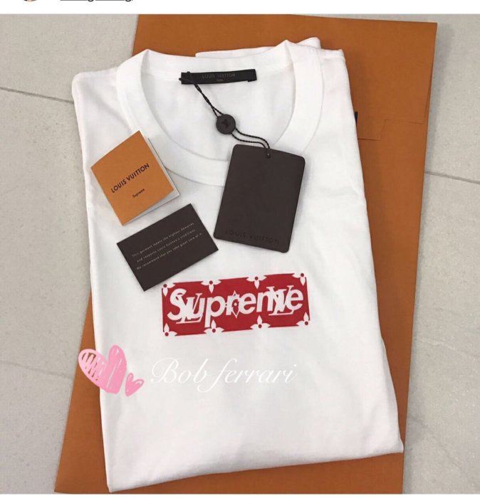 （法拉利哥的賣場）lv x supreme box logo T