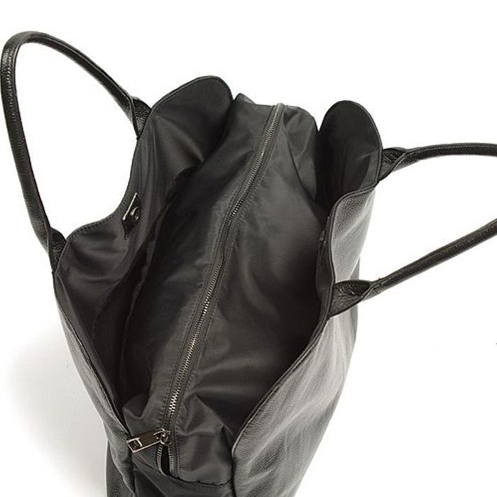 『皮皮創』原創設計手作包。英倫極簡風復古頭層牛皮個性簡約手提包肩背包大容量真皮拼接短途旅行包