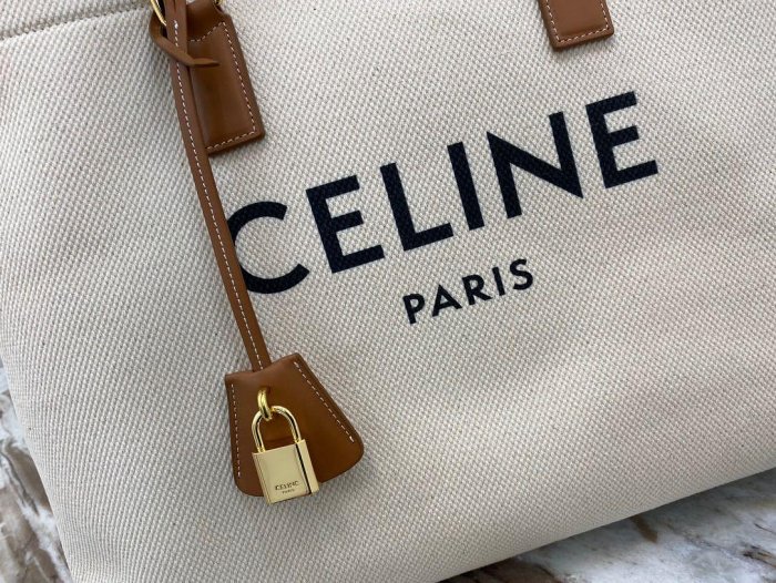 Celine CABAS  橫款印花帆布和小牛皮