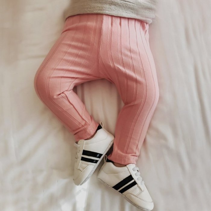 ♥【#4003CK-1705】韓版純色坑條長褲 5色 (粉色 紫色 灰色 杏色 現貨) ♥