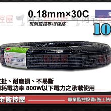 【阿宅監控屋】監視器材批發-電源線 0.18m/m × 30C 100米 白扁 花線 攝影機 主機 專用 實體店面 含稅