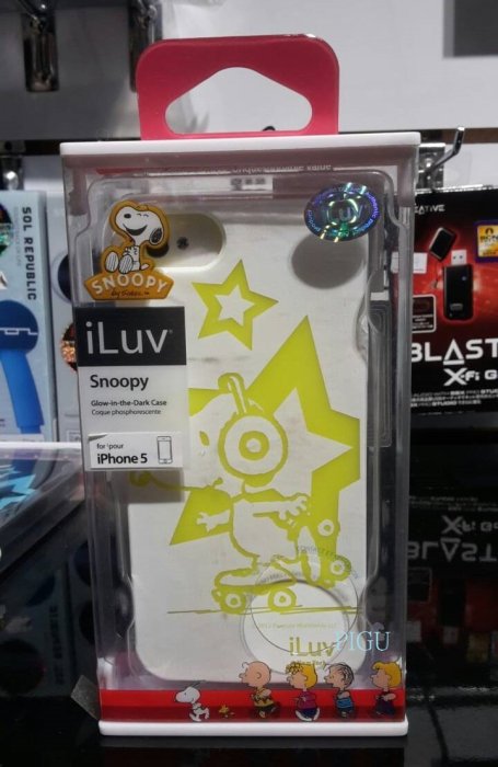 平廣 iLuv Snoopy 史努比 蘋果 APPLE iPhone 5 5S iPhone5S 夜光白 果凍套 手機殼