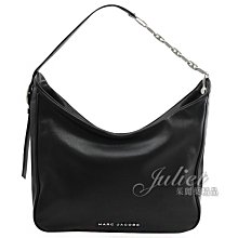 【茱麗葉精品】【全新商品】MARC JACOBS 馬克賈伯 專櫃商品 浮雕LOGO全皮革肩背包.黑 大 現貨