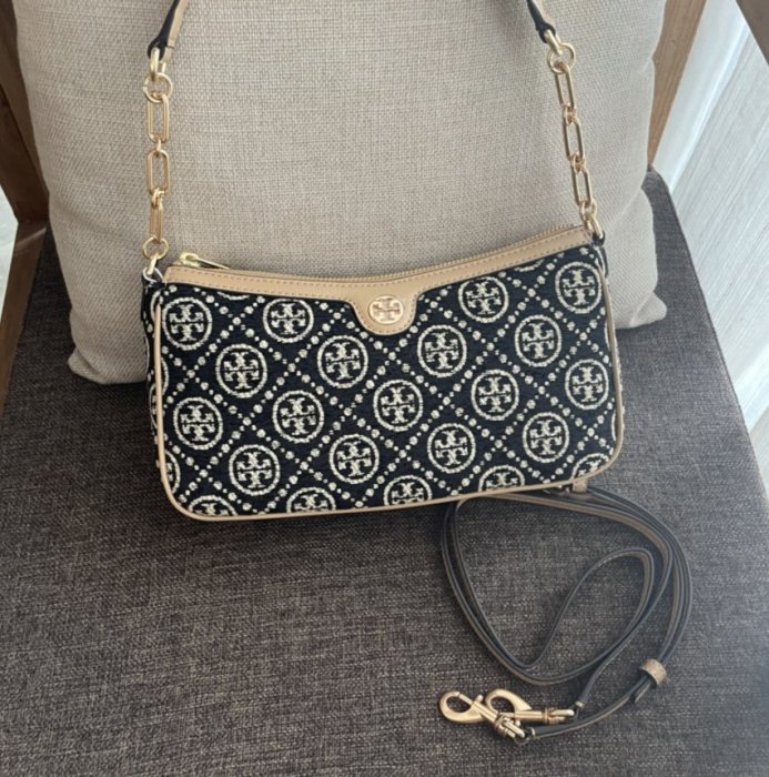 品牌特賣店 美國代購正品 全新 TORY BURCH TB 1619 提花手提腋下包 女包美國100%正品代購 附件齊全