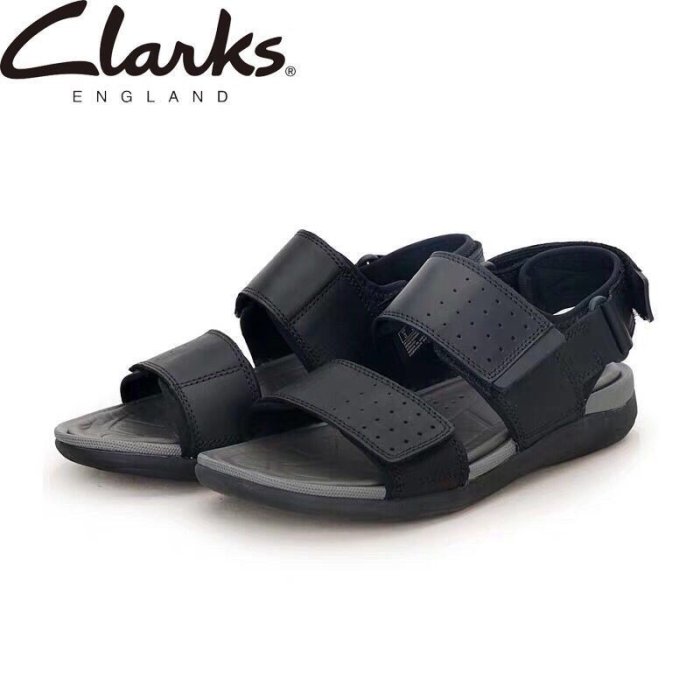 clarks其樂男鞋 夏季平跟時尚粘扣鞋潮流鞋時尚夏季涼鞋防滑涼鞋