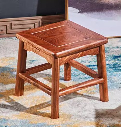 免運 花梨木家具小板凳古典實木凳子刺猬紫檀紅木家具矮凳長方凳原木色 自行安裝