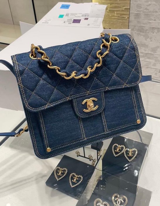 Chanel 23a Backpack 雙肩後背包 牛仔藍 現貨