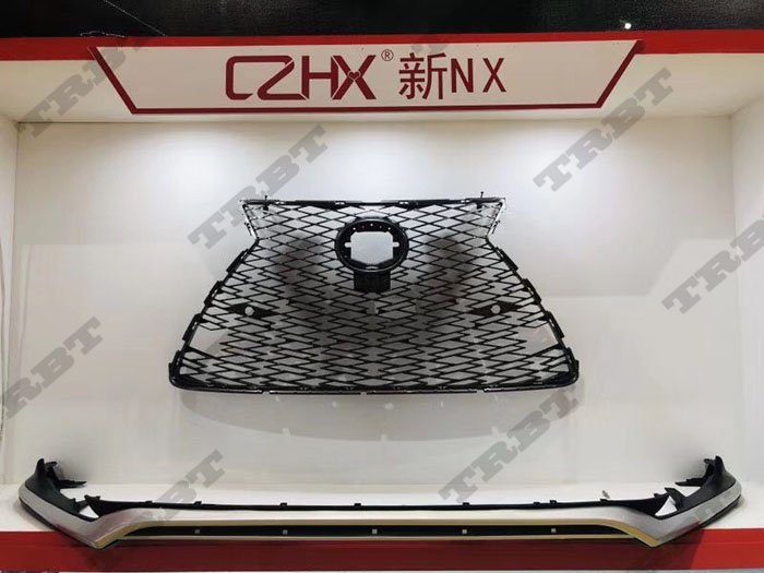 適用于凌志NX改裝水箱罩NX200蜂窩黑色前下巴18款后唇FSPORT