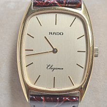 《寶萊精品》RADO 雷達金黃橢圓型手動男子錶