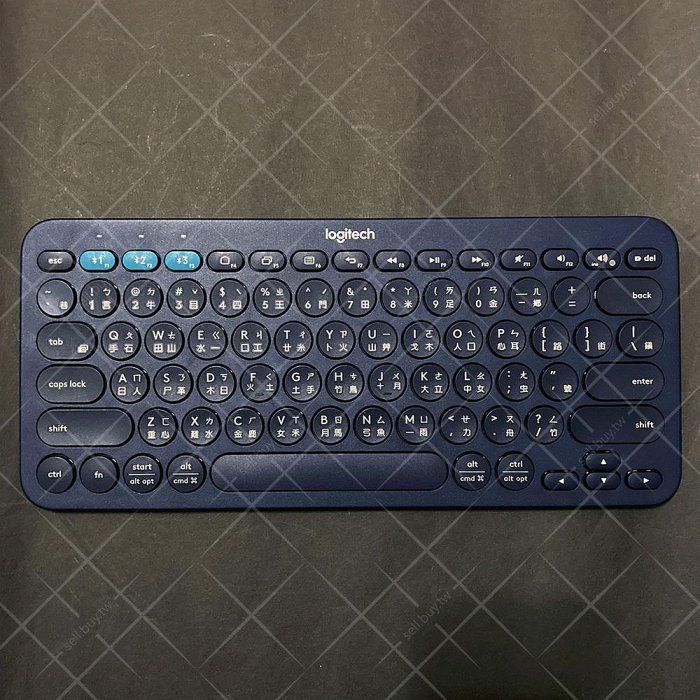 Logitech 羅技 原廠 藍牙 無線 鍵盤 K380 跨平台 中文 注音 電池 完整盒裝 (藍)