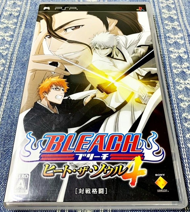 幸運小兔 PSP BLEACH 死神 炙熱之魂 4 無說明書 日版 J8/K4