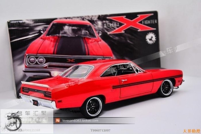 美國產 GMP 1:18 1970 普利茅斯 Plymouth GTX 紅鏟 街斗版收藏半米潮殼直購