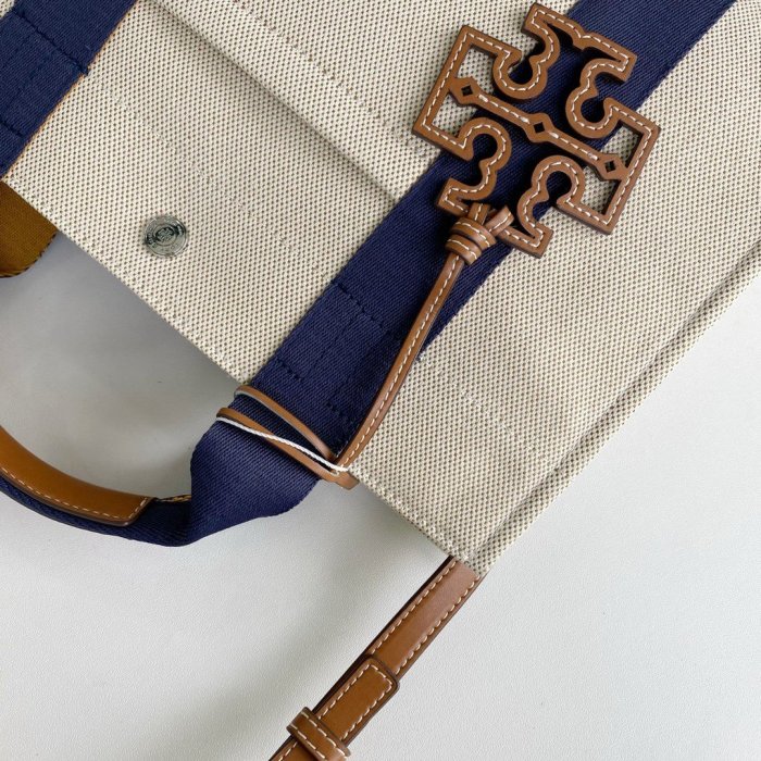 1220:) 美國正品代購 熱銷中 TORY BURCH Shoulder Totes 藍色手提 小帆布托特