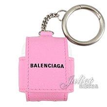 【茱麗葉精品】全新精品 BALENCIAGA 巴黎世家 659926 Airpod 1&2 小牛皮耳機保護套.粉 現貨