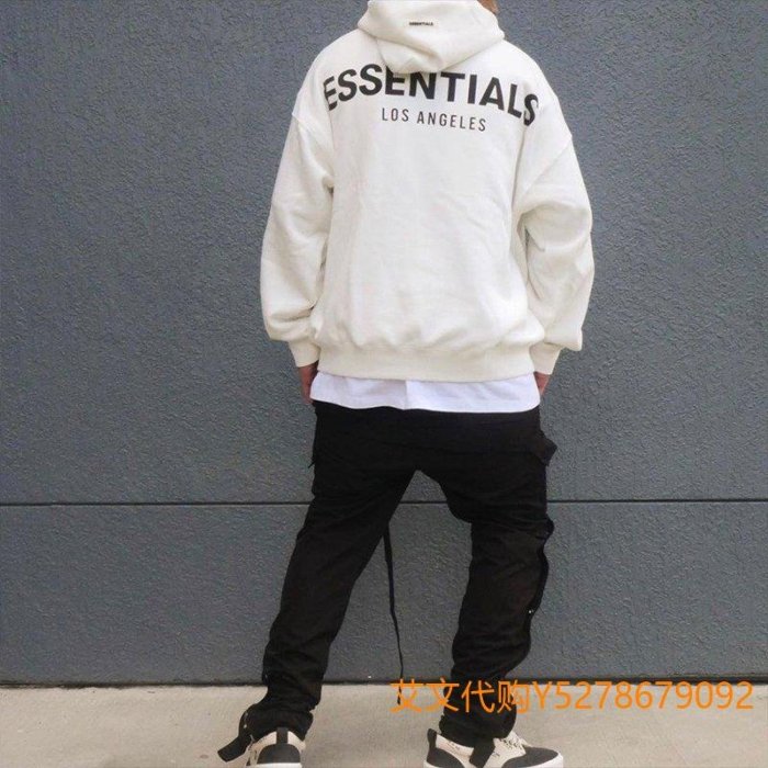 （艾文日本代購） FOG Fear of God Essentials LA Hoodie 複線 洛杉磯限定 反光優惠多