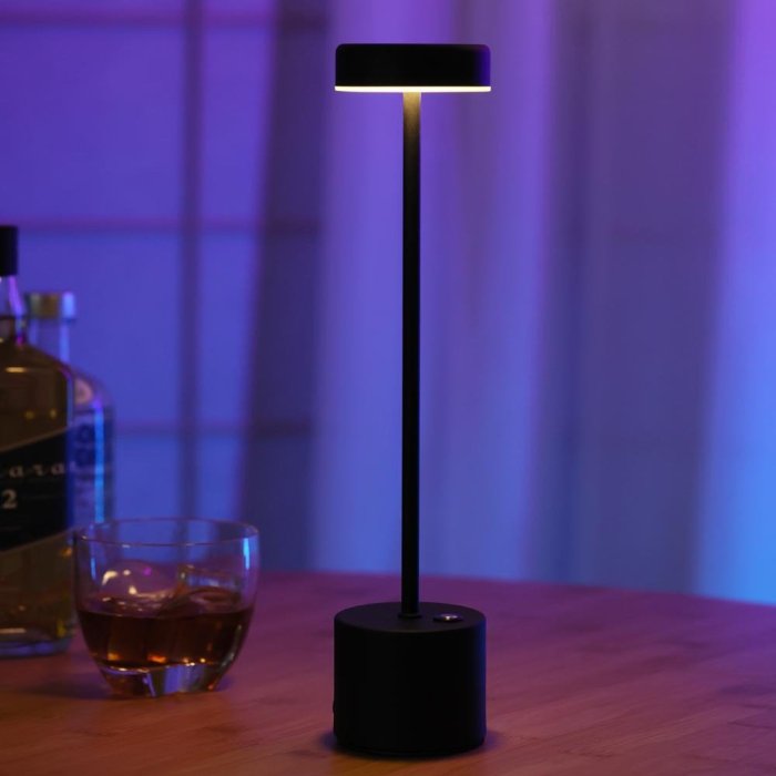北歐工業風金屬燈 酒吧氣氛床頭燈USB充電觸模切換_黑色鐵質-造型氣氛燈