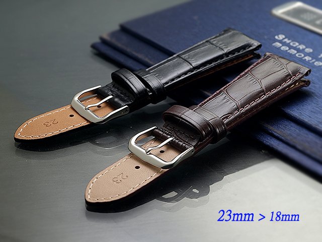 【時間探索】全新 高級特殊規格加厚型錶帶 ( 23mm) 適用 HERMES . ARMANI 各式錶款
