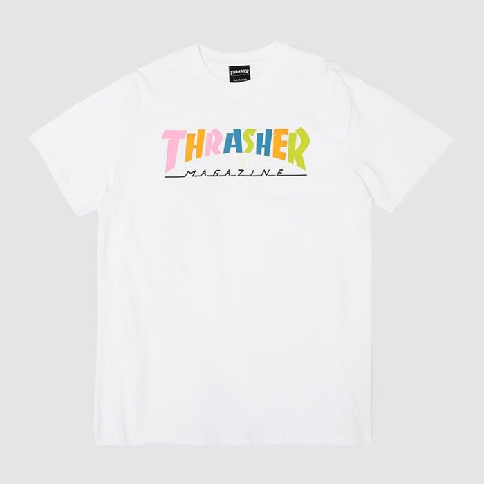 【QUEST】THRASHER 日線 HOMETOWN 70S TONE / 彩色LOGO TEE 短袖