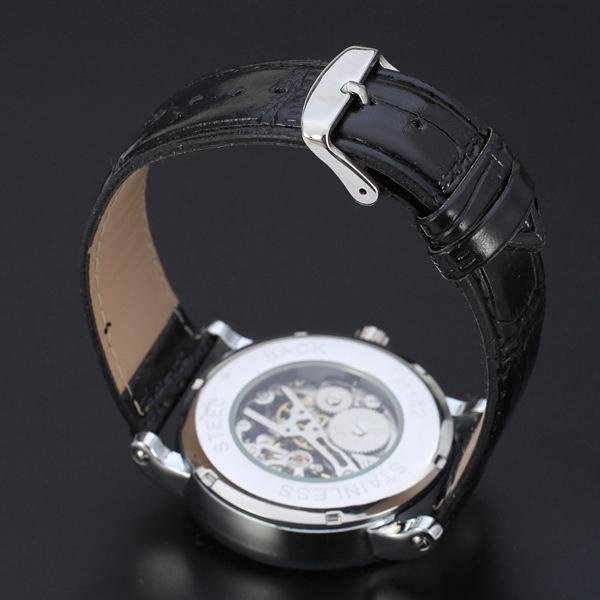 【WINNER/勝利者】正品男士機械表 羅馬刻度鏤空透底簡約錶盤腕錶 手動機械手錶 學生真皮錶帶手錶 供應