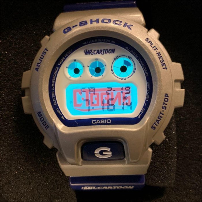 全新 台灣公司貨  G-SHOCK X Mr. Cartoon卡通先生 DW-6900MRC-8 塗鴉 刺青 藝術家