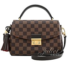 【茱麗葉精品】全新商品 LV N53000 Croisette 棋盤格紋流蘇吊飾手提兩用仕女包 預購無現貨