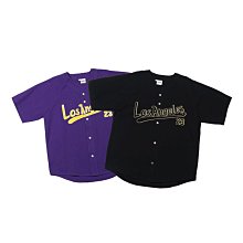 Cover Taiwan 官方直營 LA 洛杉磯 湖人隊 Lakers 棒球衫 棒球衣 嘻哈 黑色 紫色 紫金 (預購)