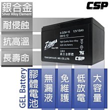 【電池達人】ZEBRA 斑馬牌 EB15-12 銀合金膠體電池12V15Ah WP14-12 電動車電池