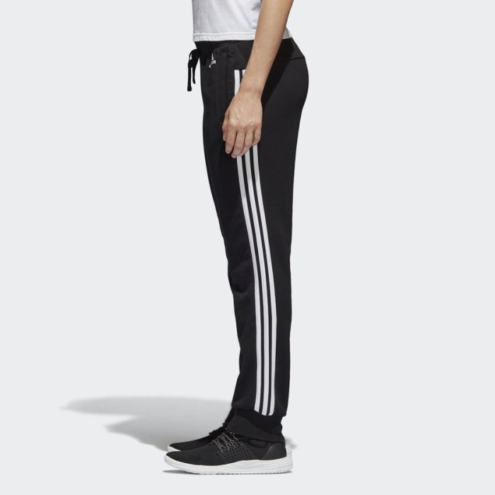 【豬豬老闆】Adidas ESS 3-Stripes Pants 黑色 黑白 三線 縮口褲 長褲 女款 S97113