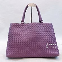 B3441 Bottega Veneta粉紫編織雙把雙層手提肩背包 (遠麗精品 台北店)