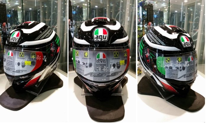 瀧澤部品 義大利 AGV K-5 S Firerace Italy 黑白紅綠 全罩 安全帽 K5S 內藏墨片2017彩繪