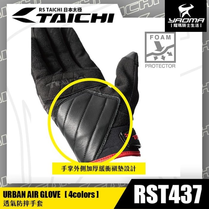 RS TAICHI RST437 灰迷彩 透氣防摔手套 可觸控 硬殼護具 網布透氣 日本太極 短版手套 耀瑪騎士部品