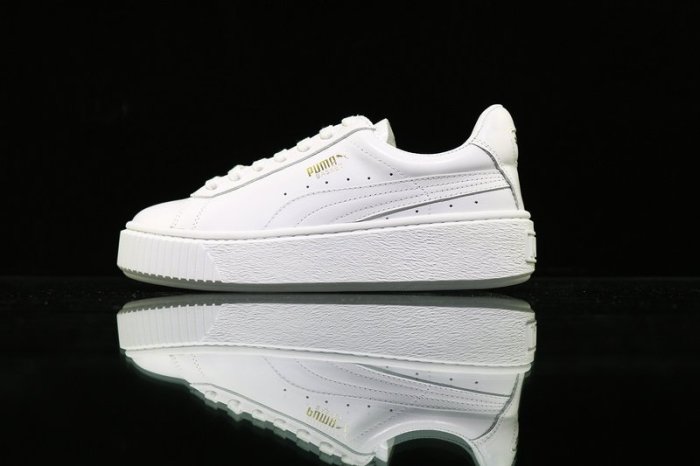 Puma White-Gold Basket Platform Core 全白 厚底 松糕鞋 365821-01