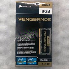 ☆【全新 海盜船 Corsair 8GB 8G DDR3 1600 CMSX8GX3M1A1600C10 】☆