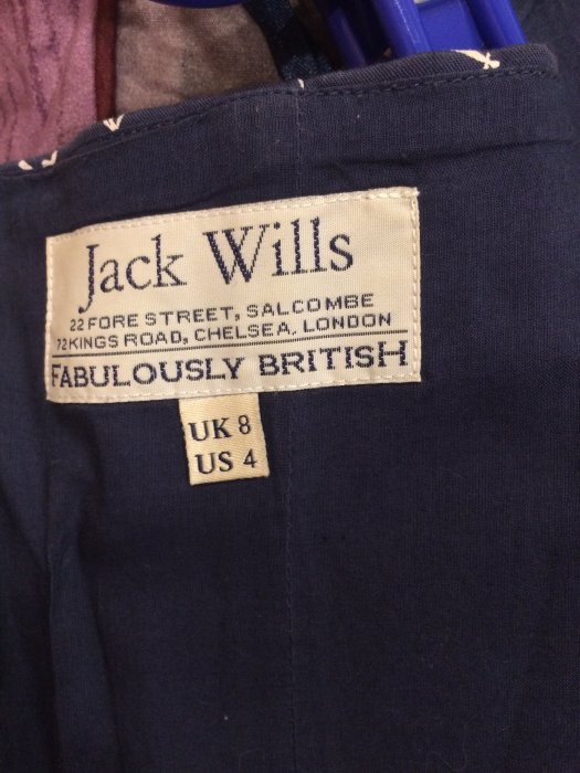 購自英國JACK WILLS 無肩帶平口少女小洋裝 很青春