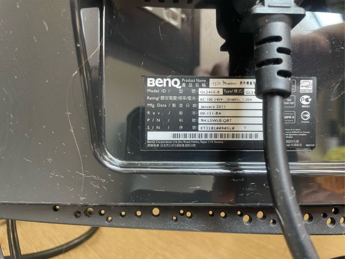 BENQ 24吋液晶螢幕 GL2430-B有HDMI介面 可當電視 BenQ 24 吋 LCD 電腦螢幕 二手監視器螢幕