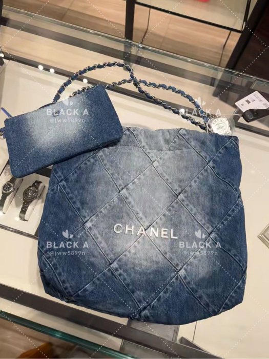 【BLACK A】CHANEL 23P 牛仔22 Bag 價格私訊